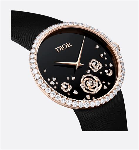 la d de dior rose couture|La D de Dior Rose Couture Ø 38 mm, Pink Gold, Onyx and .